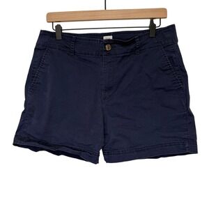 GAP Women 10 Navy Blue 5 Inch Inseam Chino Shorts Casual Everyday